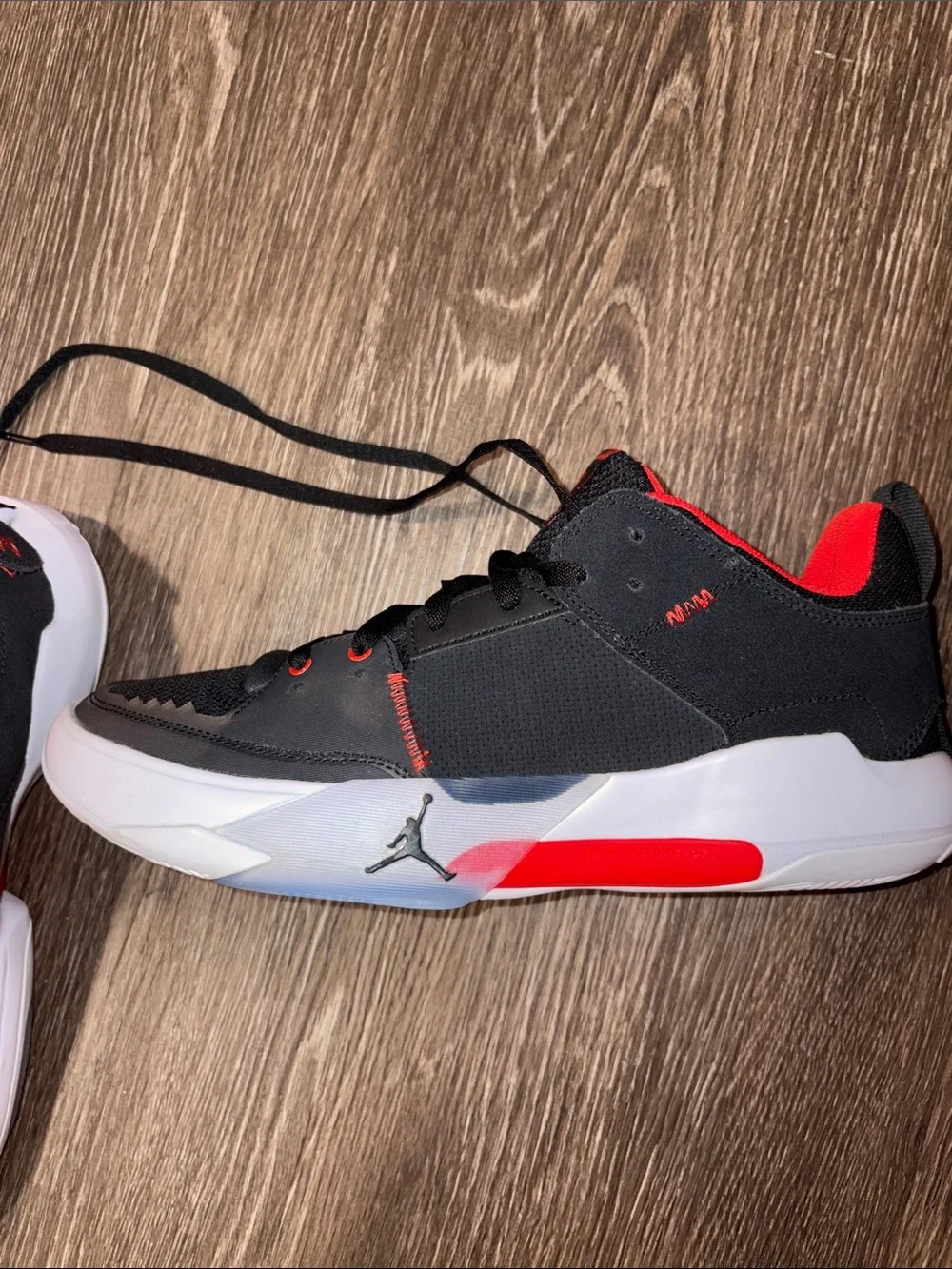 Jordan Low-Top Athletic Shoes - Black and Red